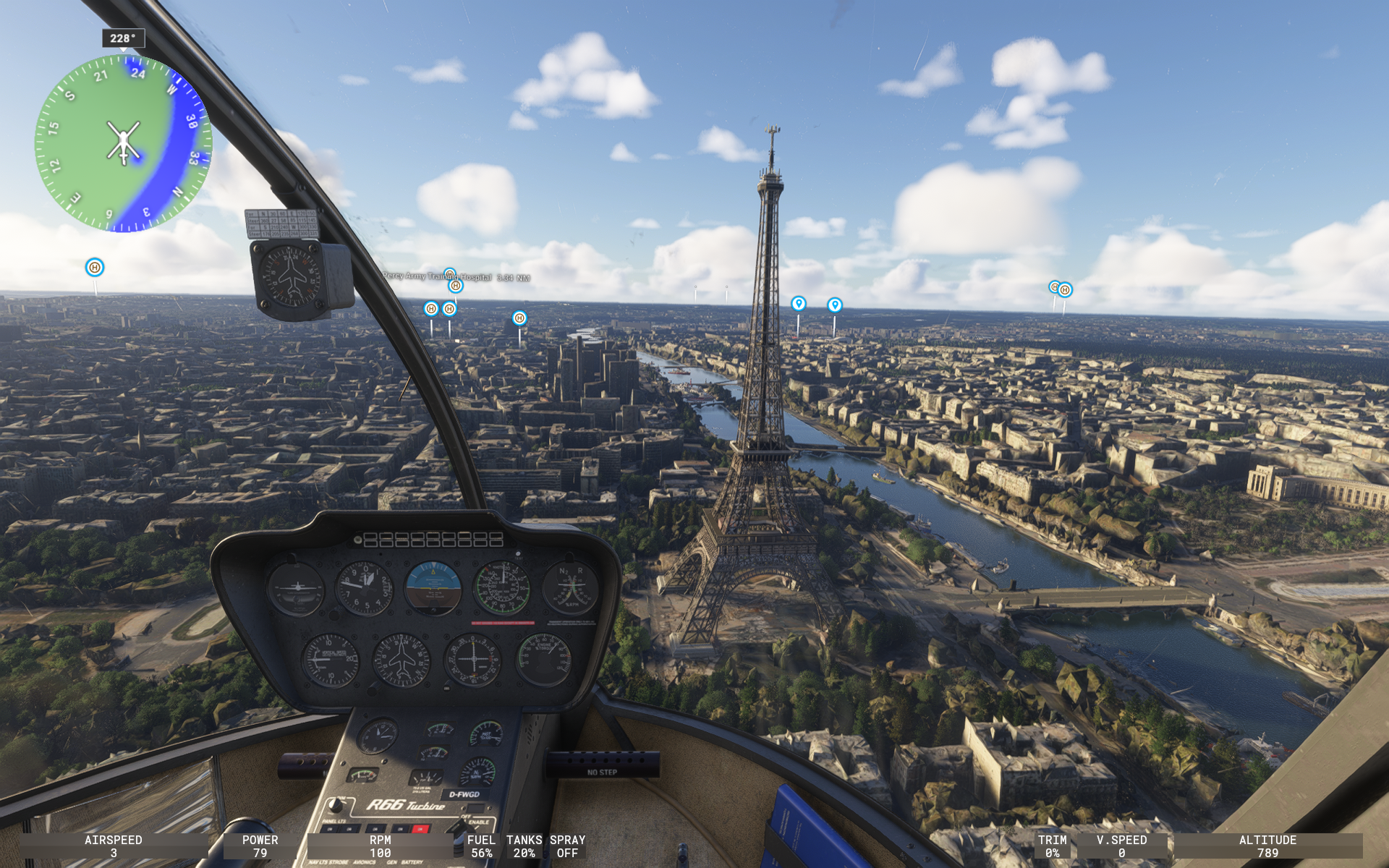 エッフェルタワー上空